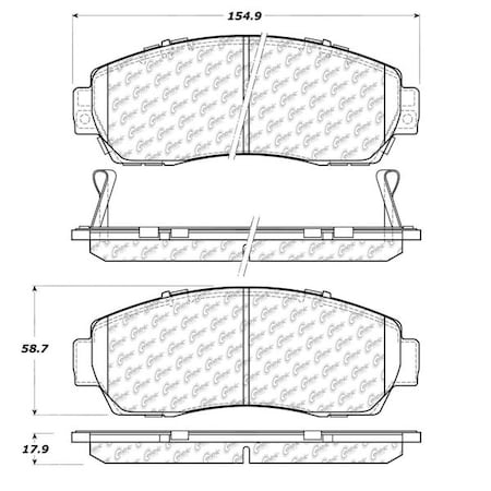 Centric Parts Posi-Quiet Ext. Wear Pad, 106.10890 106.10890